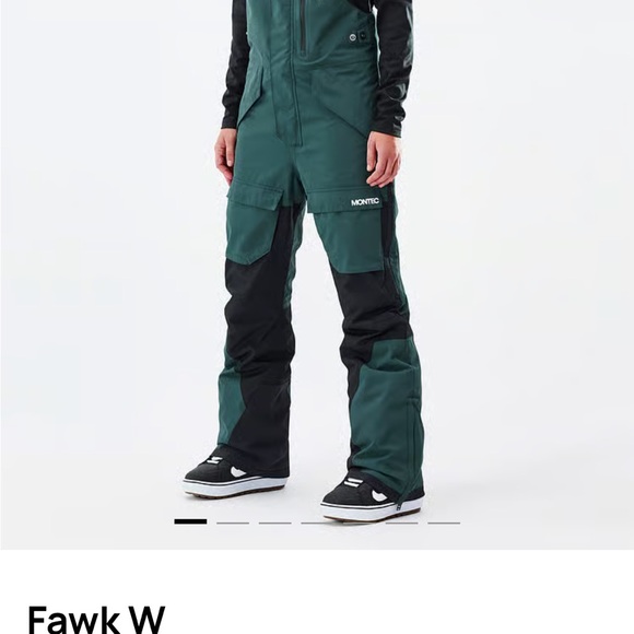 Montec Women's Green and Black Cargo Jumpsuit Medium shell - Picture 1 of 1